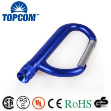 Carabiner de aluminio grande promocional con la luz del LED